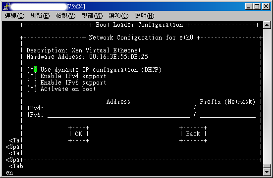 使用预设的 DHCP 与 IPv4 即可