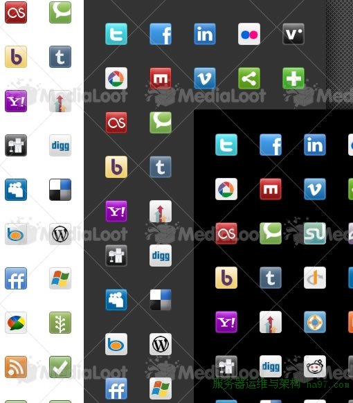 Social Media And Blogging Icon Set