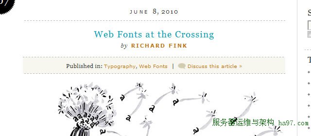 A List Apart: Articles: Web Fonts at the Crossing