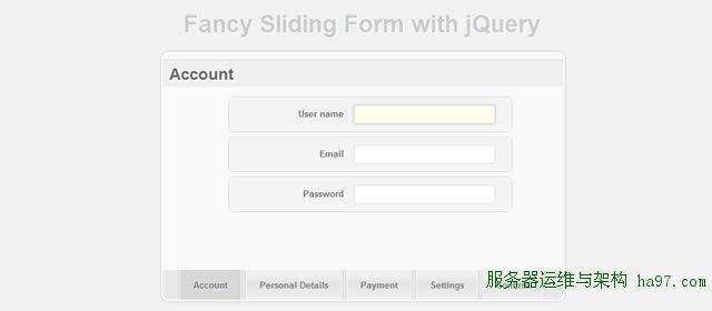 Fancy Sliding Form with jQuery