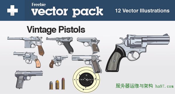 Exclusive Freebie Pack – Vintage Pistols