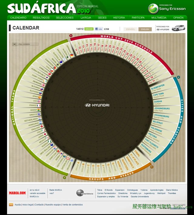 Calendar World Cup 2010 by MARCA.com