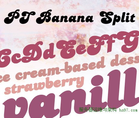 PT Banana Split free font