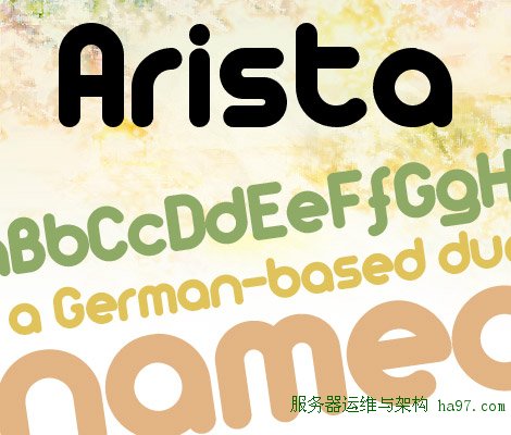 Arista free font