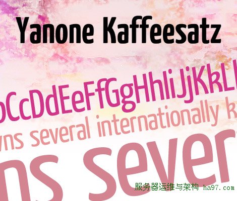 Yanone Kaffeesatz Bold free font