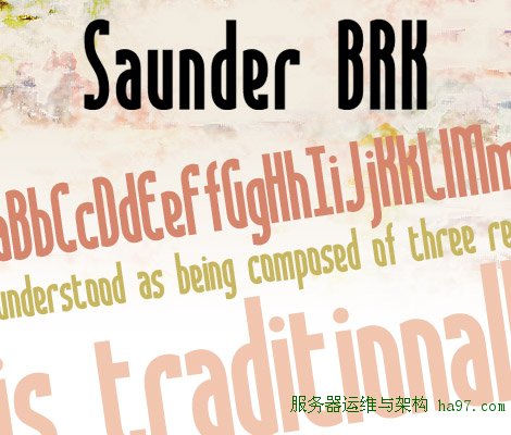 Saunder free font