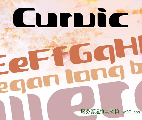 Curvic free font