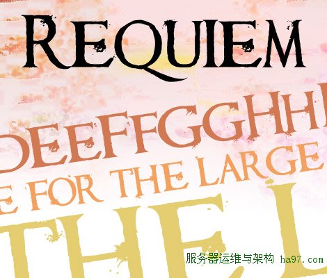 Requiem free font