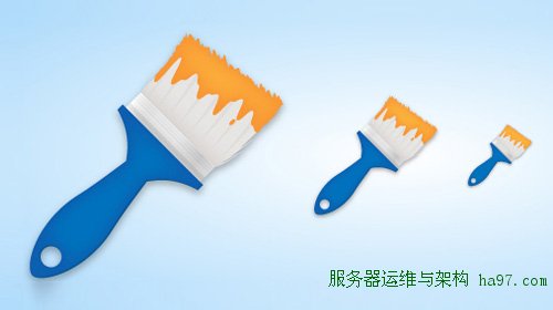 create a simple paint brush icon