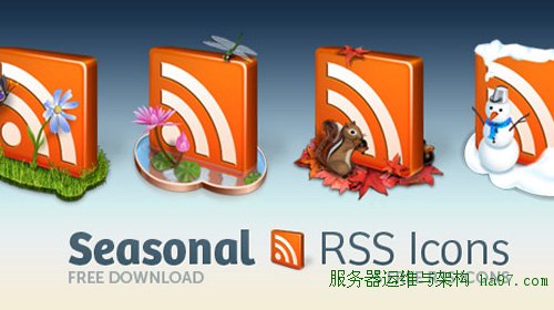 free icons: decorative seasonal rss icon pack